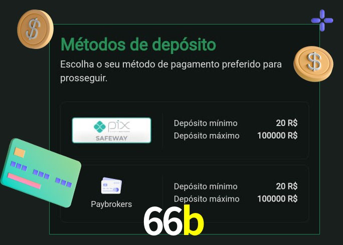O cassino 66b oferece uma grande variedade de métodos de pagamento